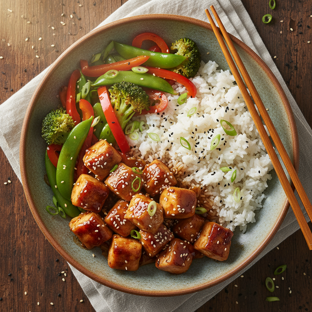 Kip teriyaki met rijst